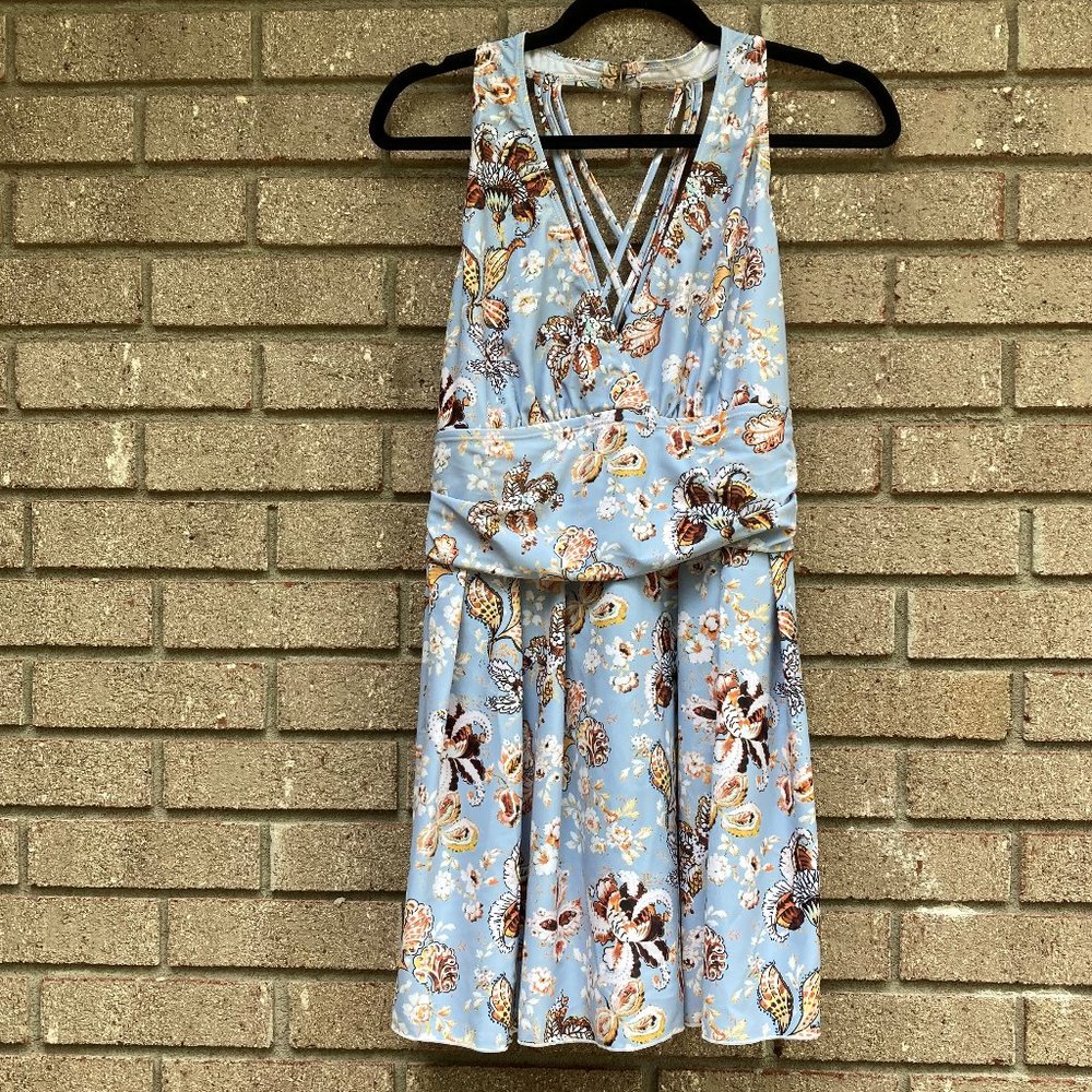 Floral Swim Suit Dress Sz XL